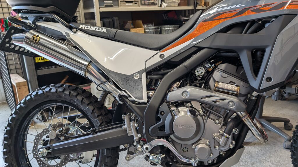 新車慣らし外し　HONDA　CRF250M　MD38　純正マフラー HONDA CRF250M MD38 純正マフラー 新車慣らし外し